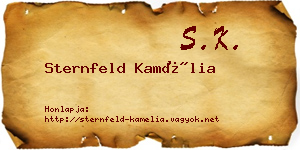 Sternfeld Kamélia névjegykártya